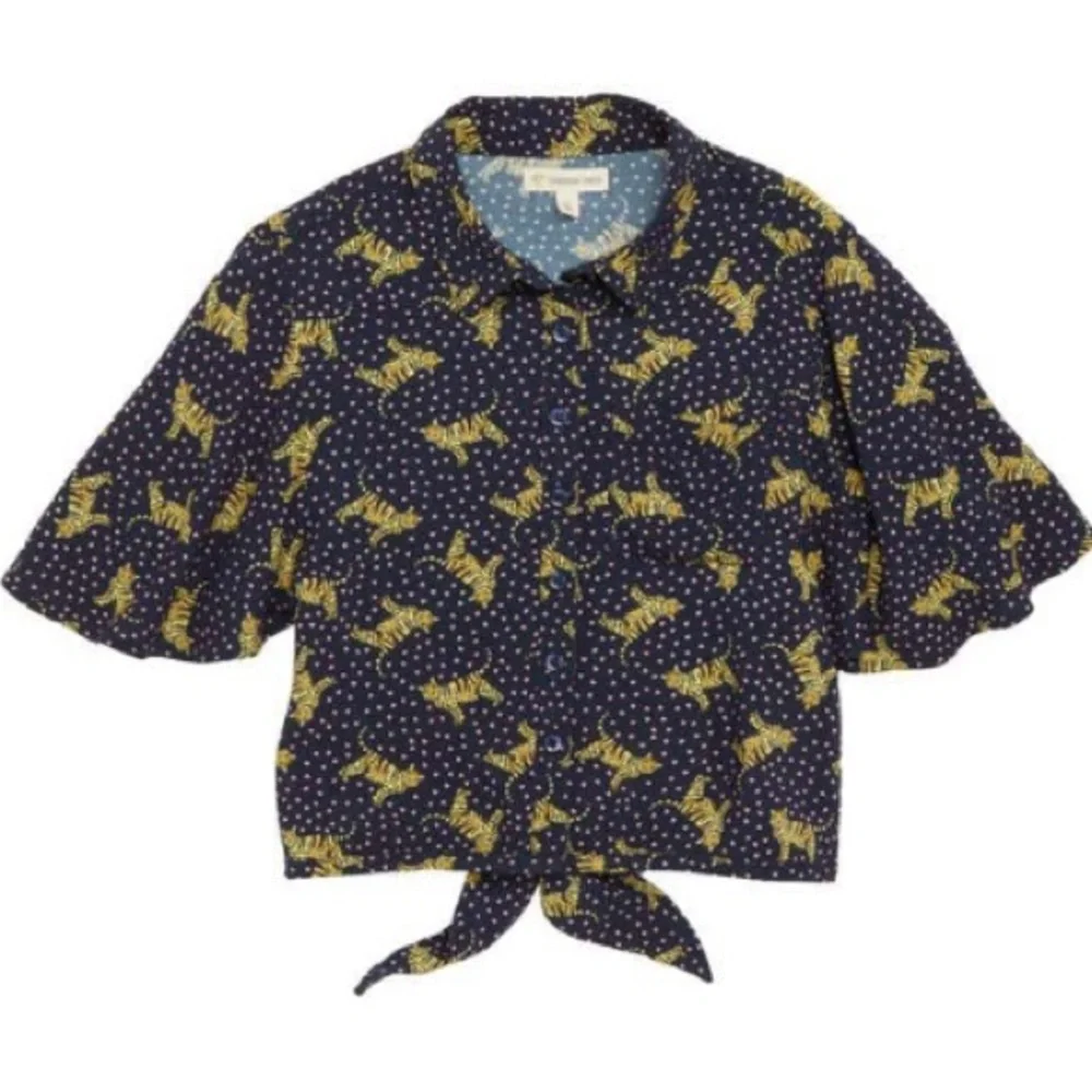 Tucker + Tate Print Tie Back Shirt (Big Girl) M